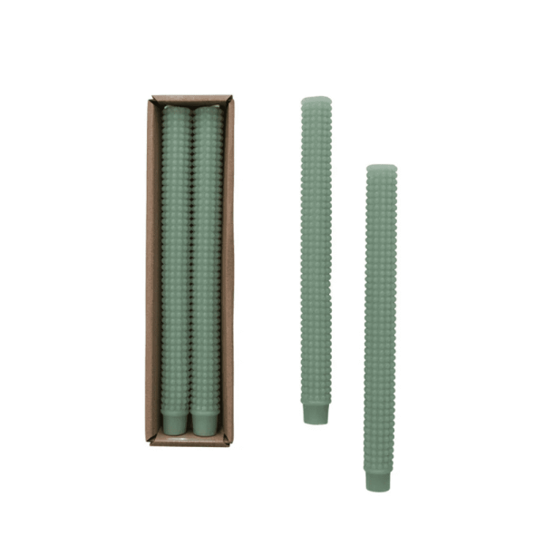 Hobnail Tapers, Sage Green